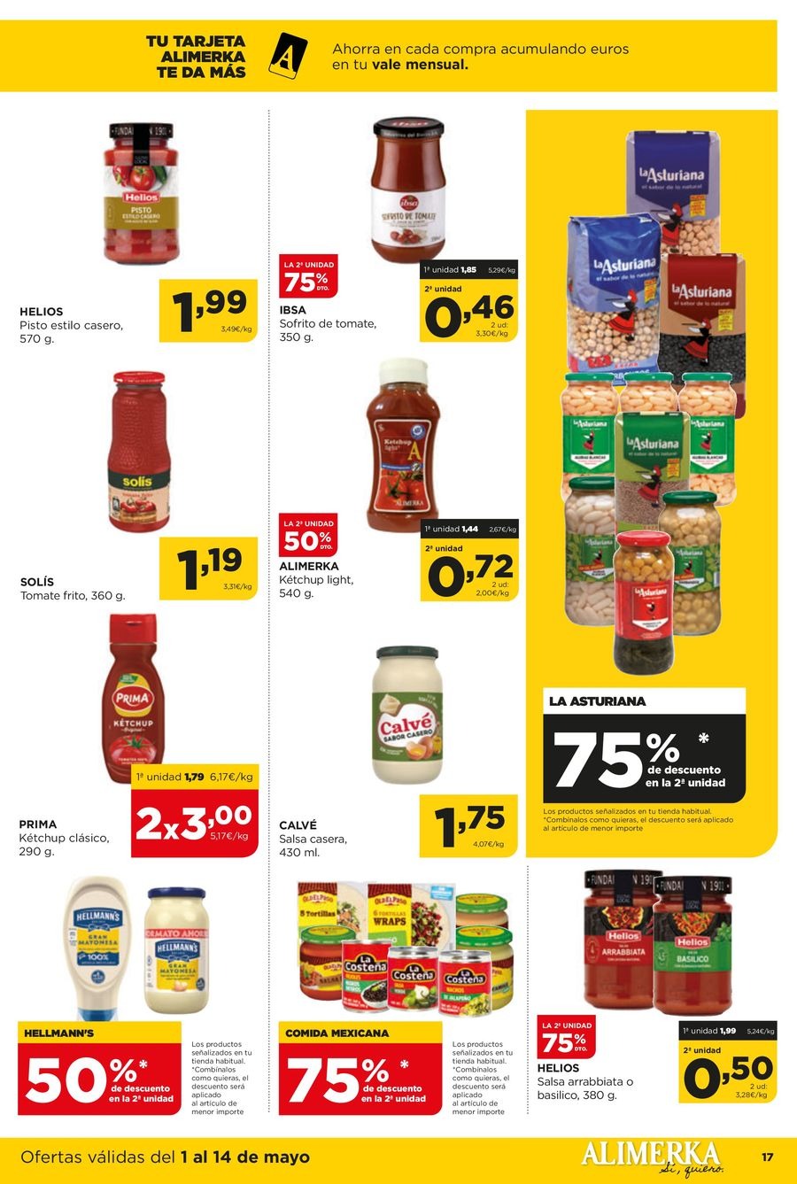 Ofertas de ‎Alimerka Supermercados‎ España de 1 a 14 mayo 2025 Quincenal Ofertas