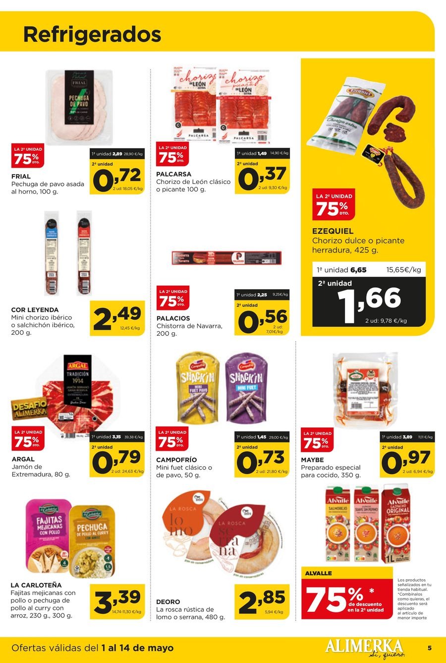 Ofertas de ‎Alimerka Supermercados‎ España de 1 a 14 mayo 2025 Quincenal Ofertas