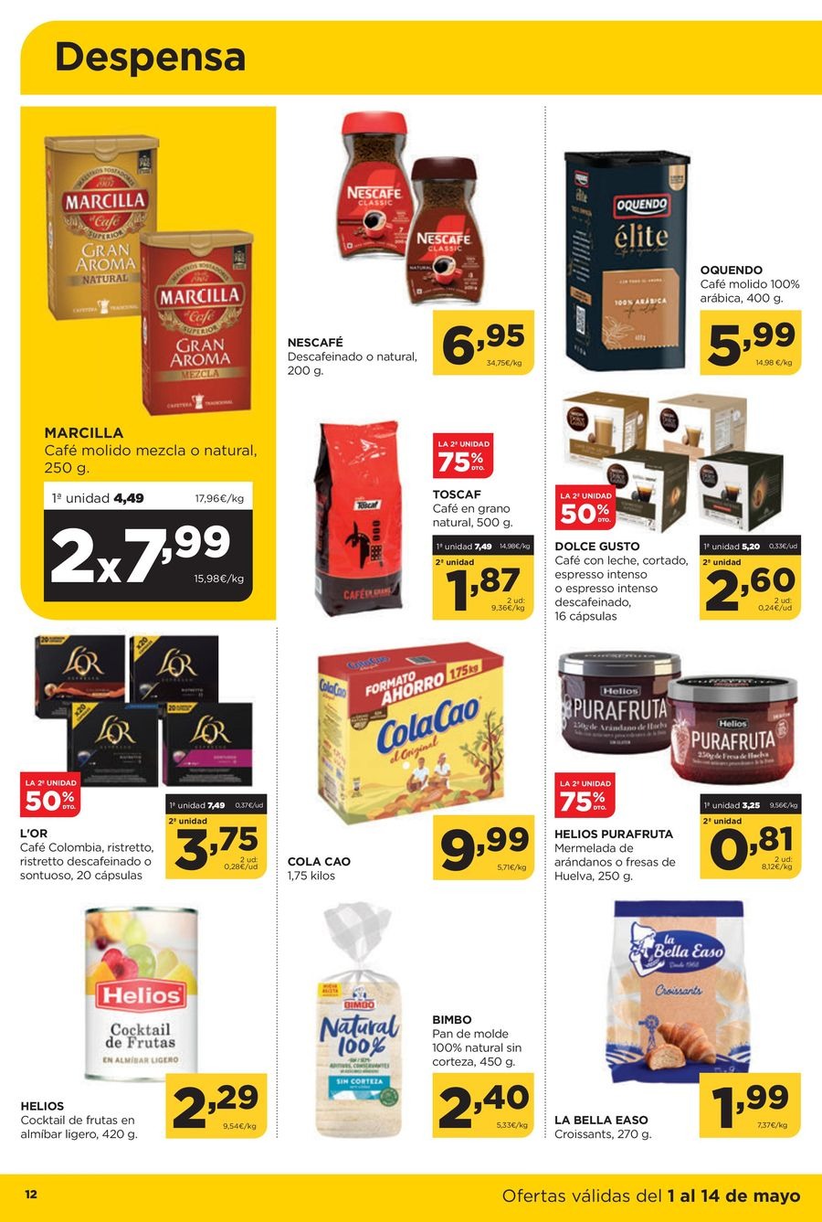 Ofertas de ‎Alimerka Supermercados‎ España de 1 a 14 mayo 2025 Quincenal Ofertas