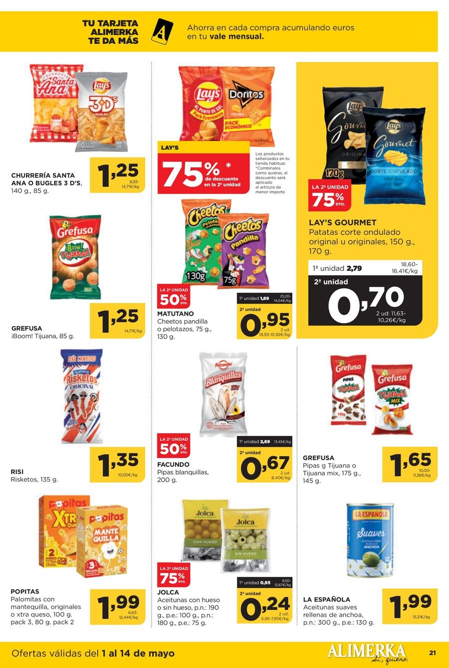 Ofertas de ‎Alimerka Supermercados‎ España de 1 a 14 mayo 2025 Quincenal Ofertas