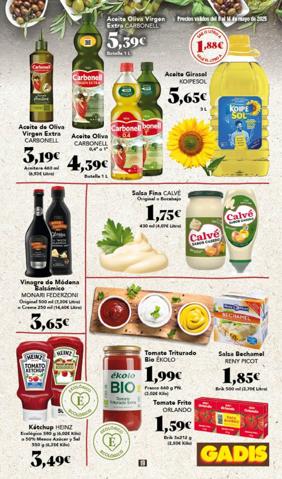 Ofertas de GADIS supermercado España de 8 a 14 mayo 2025 Nuevos precios