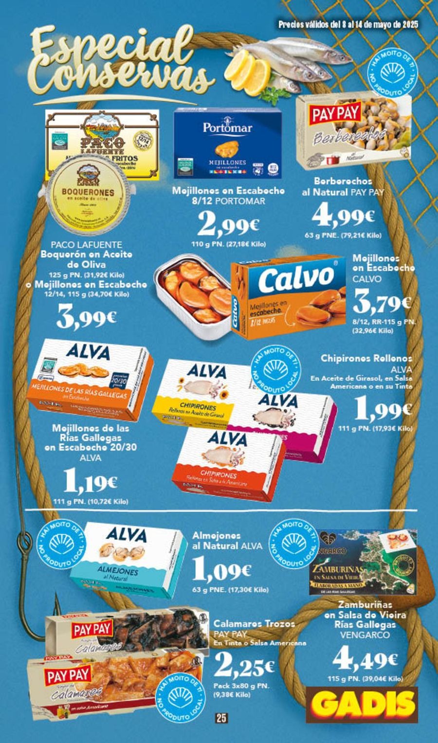 Ofertas de GADIS supermercado España de 8 a 14 mayo 2025 Nuevos precios