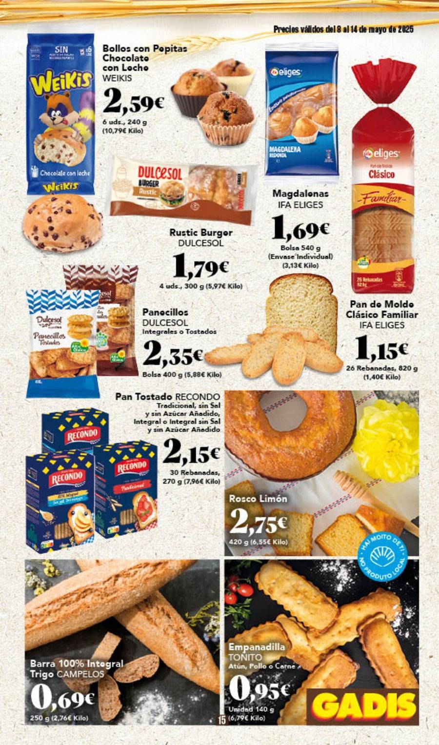 Ofertas de GADIS supermercado España de 8 a 14 mayo 2025 Nuevos precios