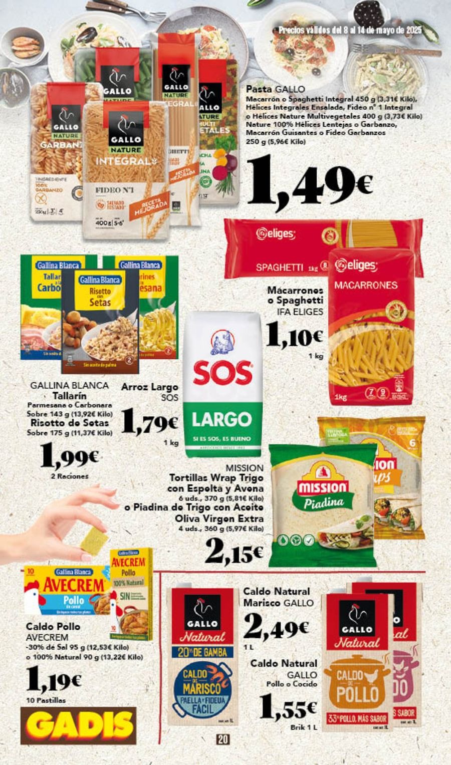 Ofertas de GADIS supermercado España de 8 a 14 mayo 2025 Nuevos precios