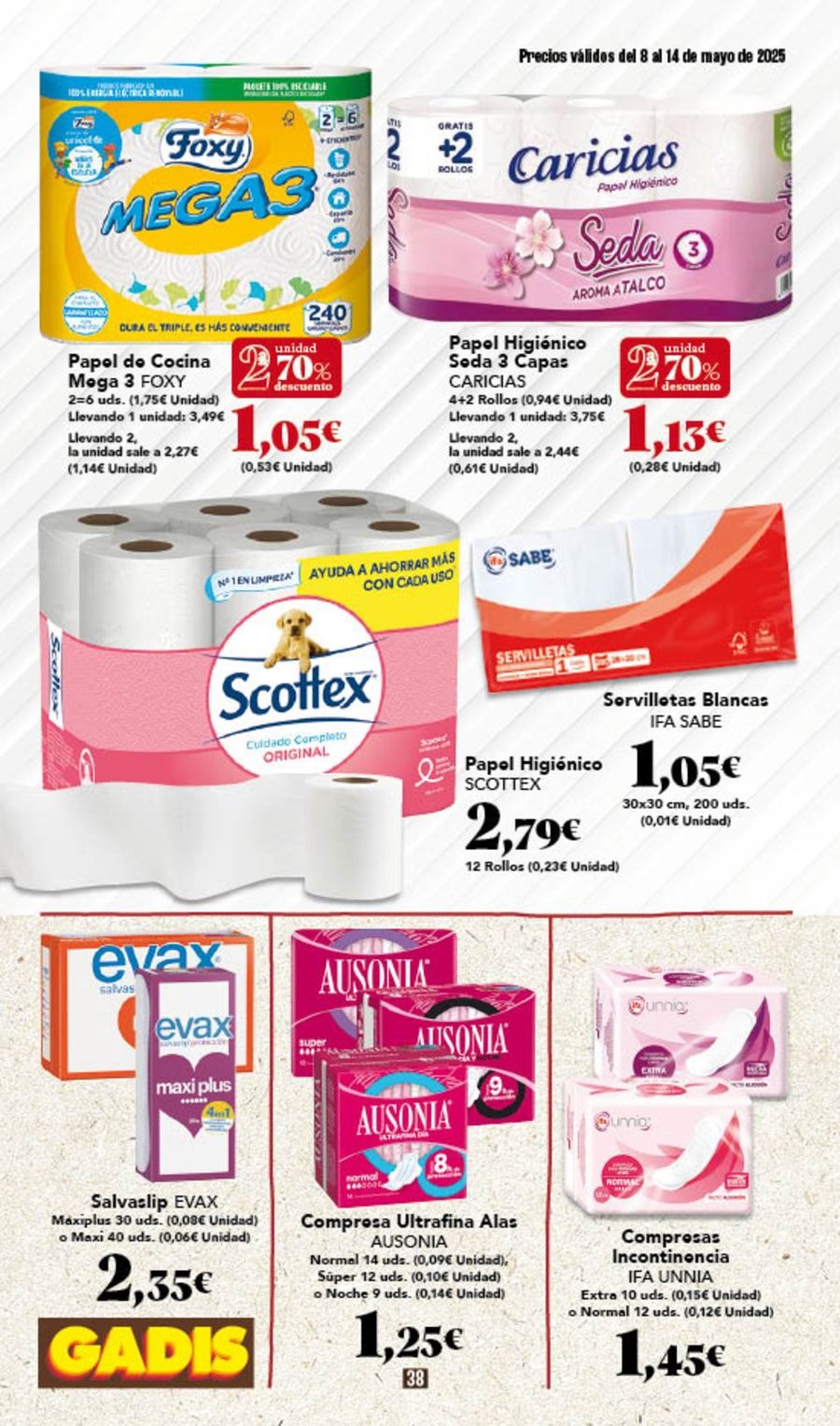 Ofertas de GADIS supermercado España de 8 a 14 mayo 2025 Nuevos precios