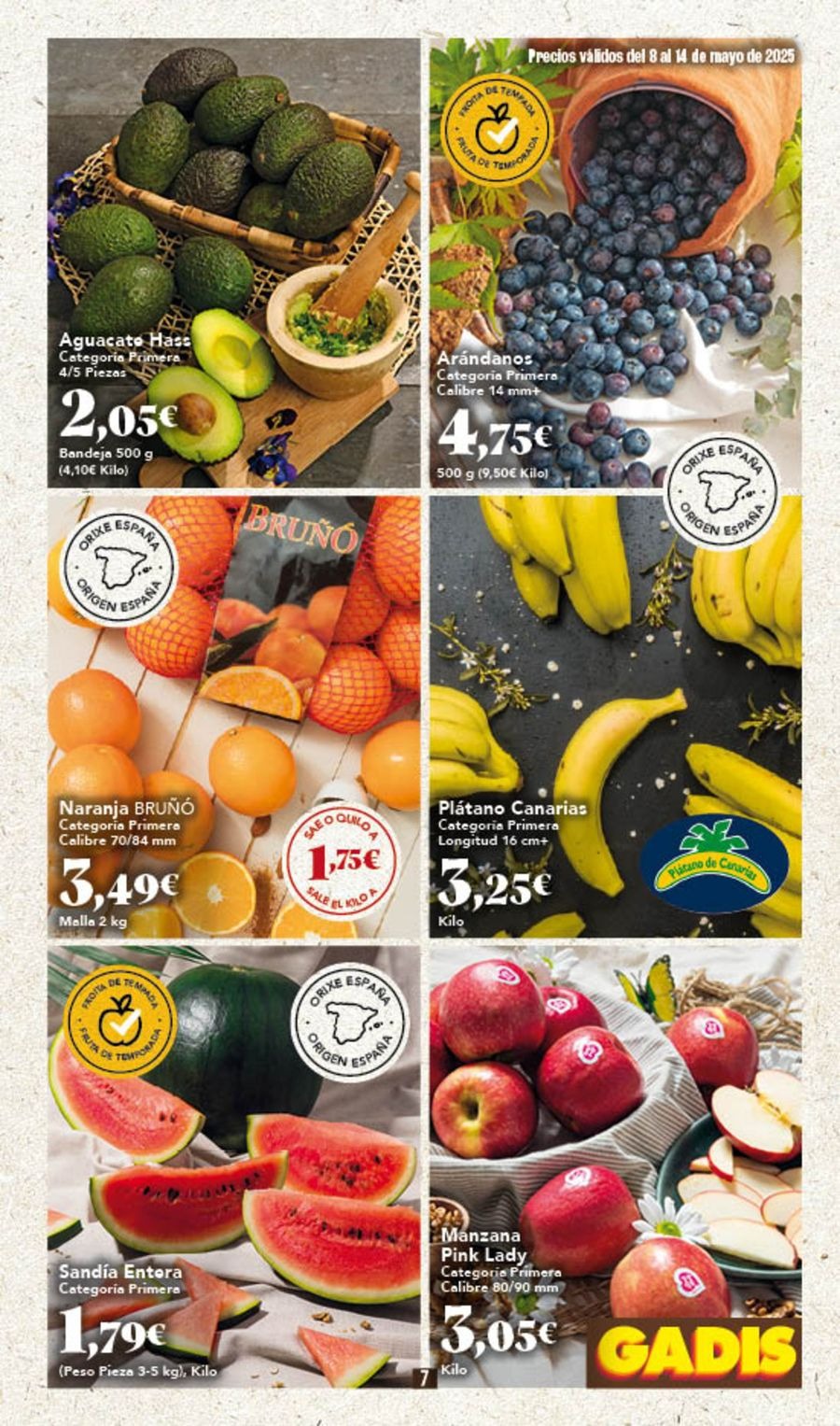 Ofertas de GADIS supermercado España de 8 a 14 mayo 2025 Nuevos precios