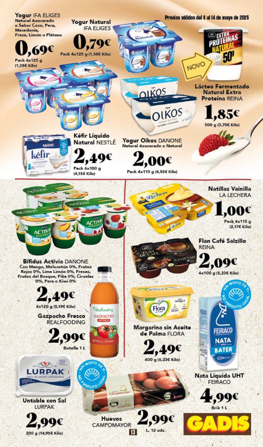 Ofertas de GADIS supermercado España de 8 a 14 mayo 2025 Nuevos precios