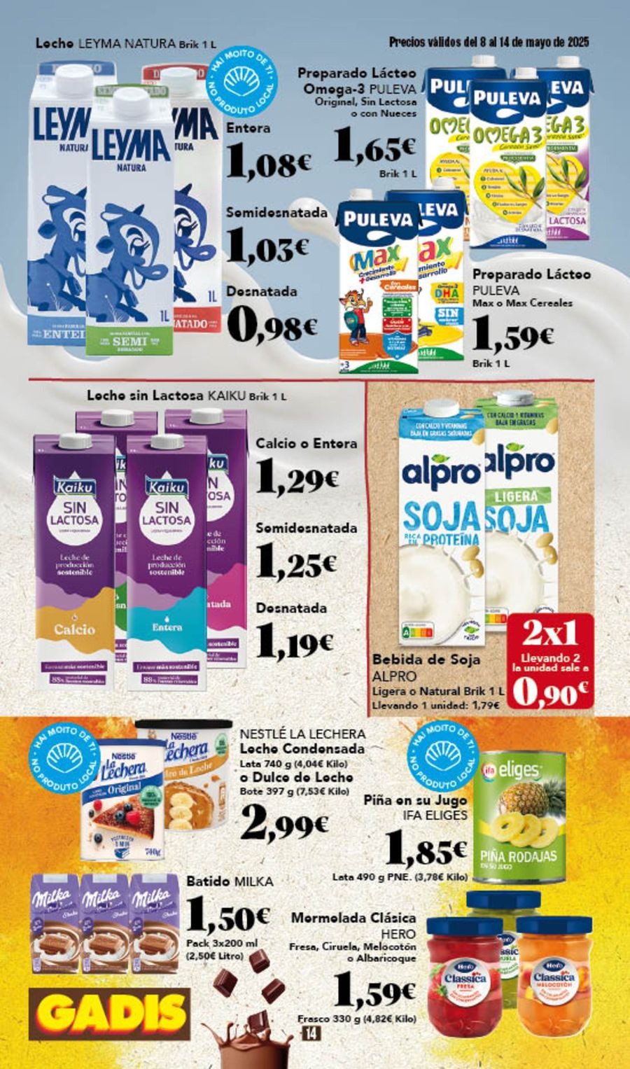 Ofertas de GADIS supermercado España de 8 a 14 mayo 2025 Nuevos precios