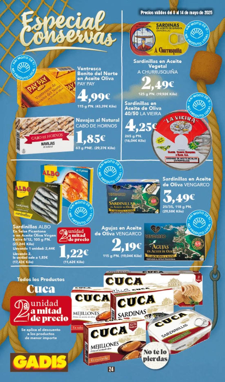 Ofertas de GADIS supermercado España de 8 a 14 mayo 2025 Nuevos precios
