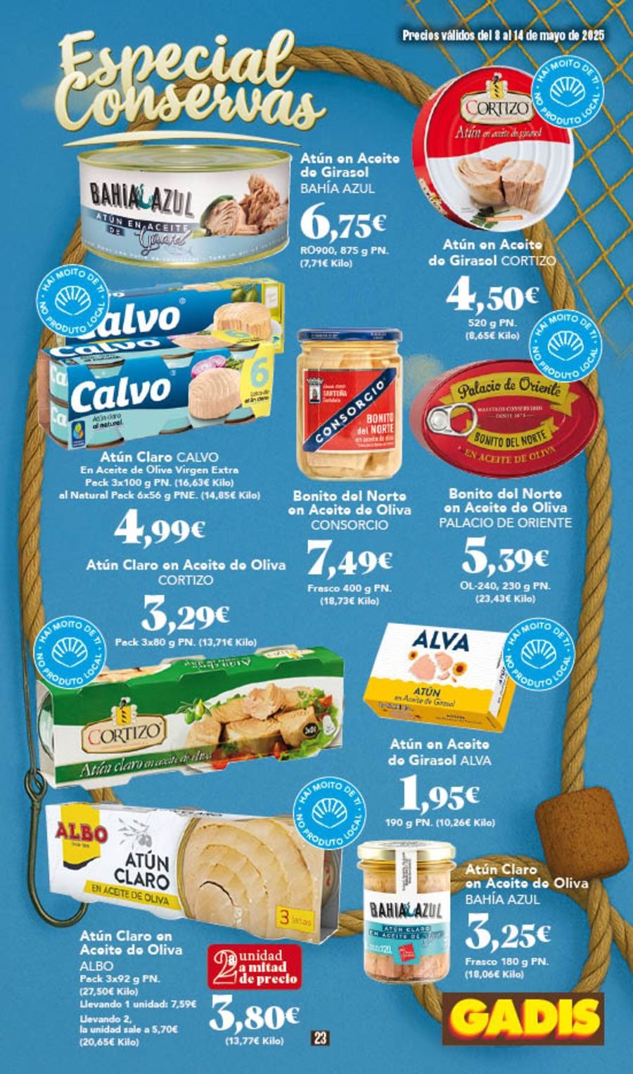 Ofertas de GADIS supermercado España de 8 a 14 mayo 2025 Nuevos precios