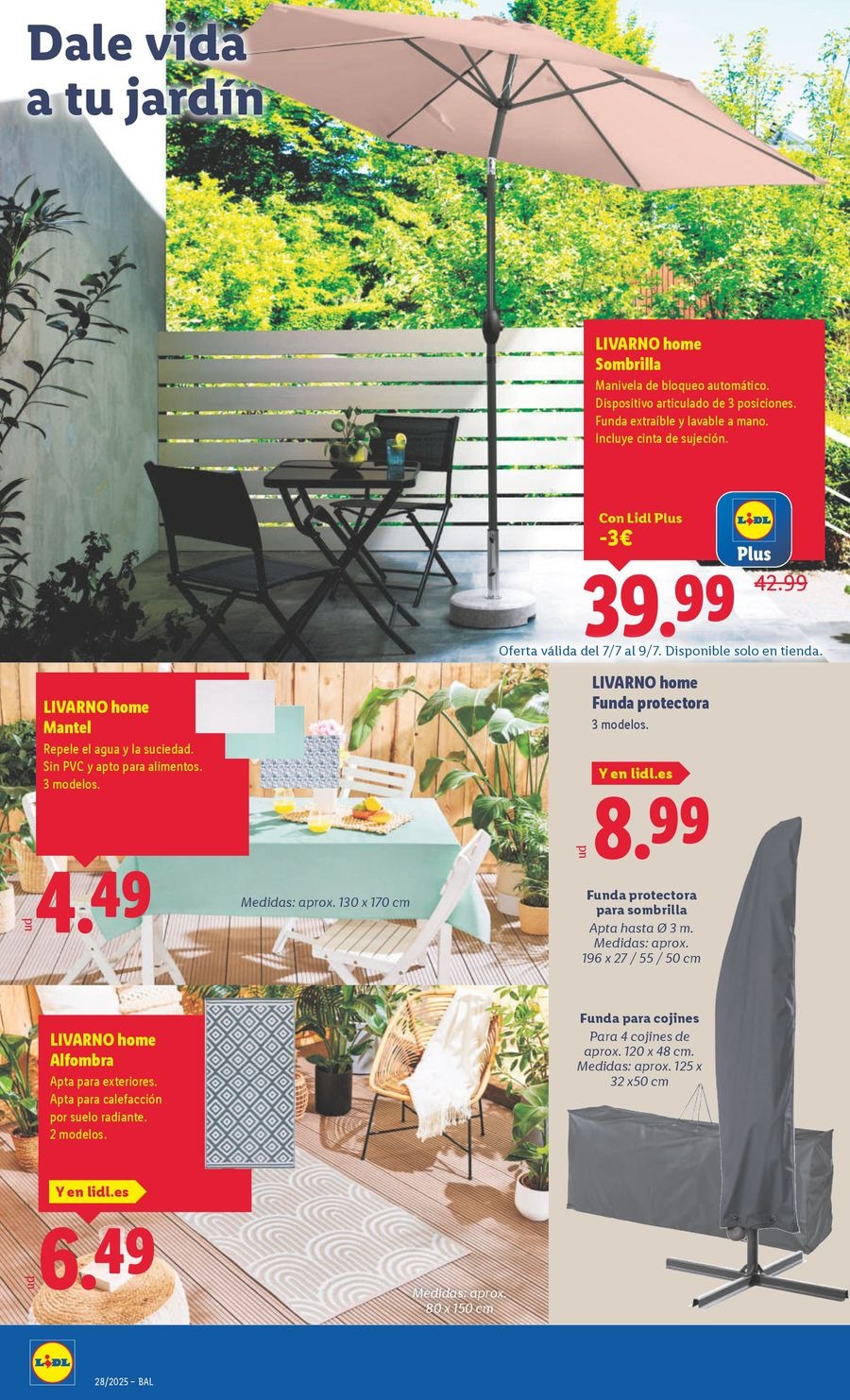 Lidl Spain Offers from 7 to 13 July 2025 Bazaar Deals