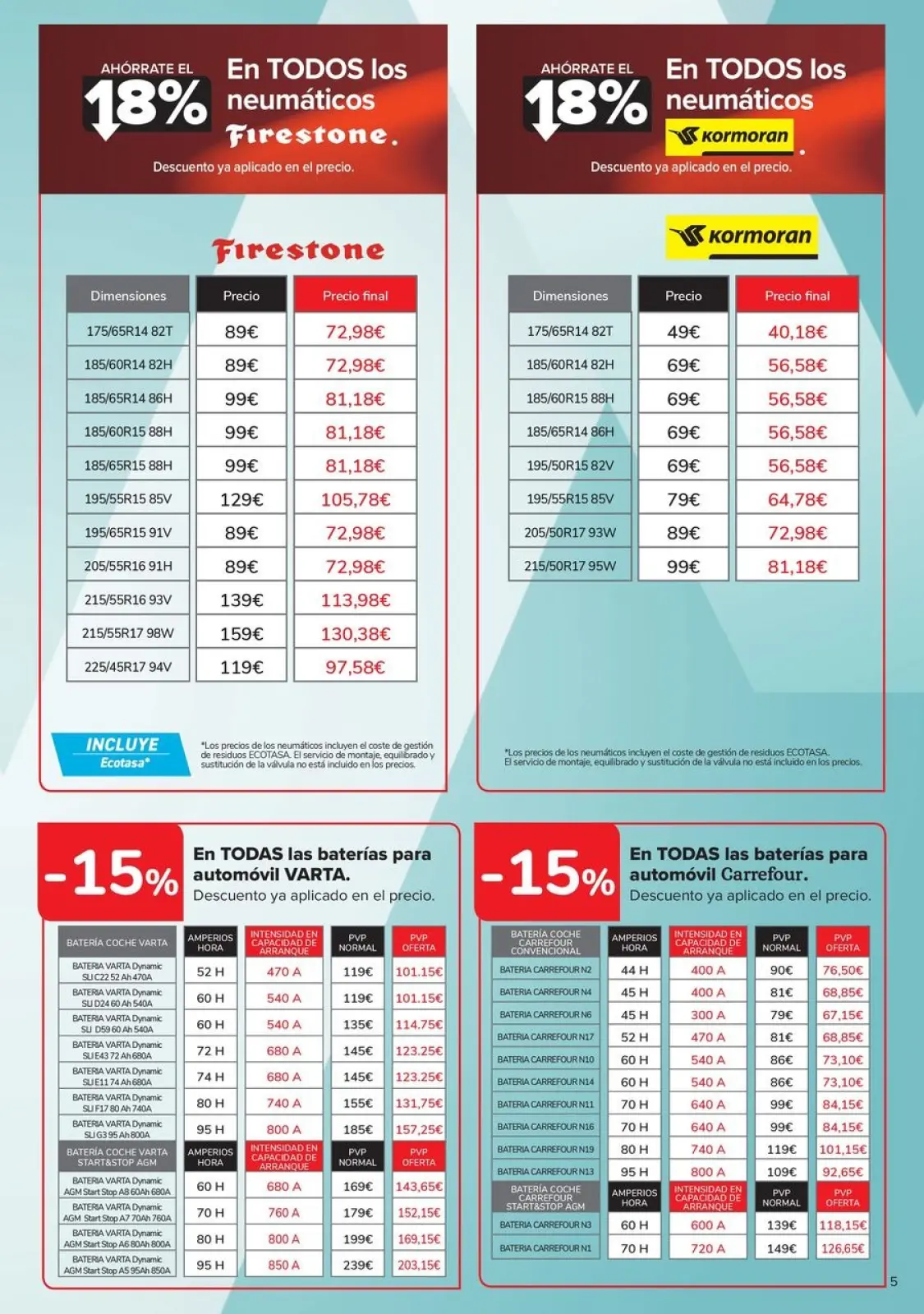 صفحة 5 ضمن عروض الأجازة في كارفور إسبانيا
