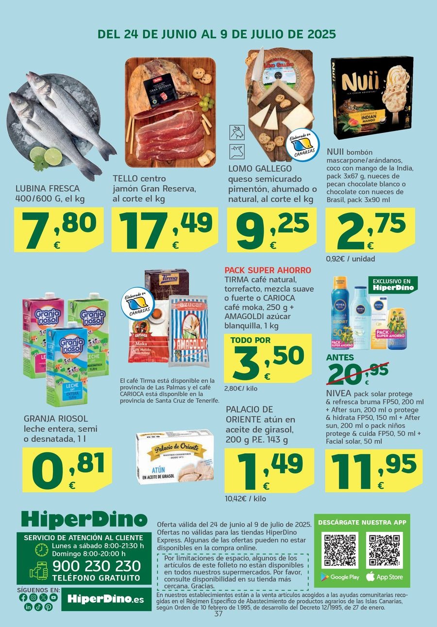 Ofertas de HiperDino España de 24 junio a 9 julio 2025 Nuevas ofertas