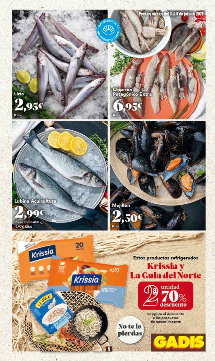 GADIS supermarket Spain Offers from 3 to 9 July 2025 New prices