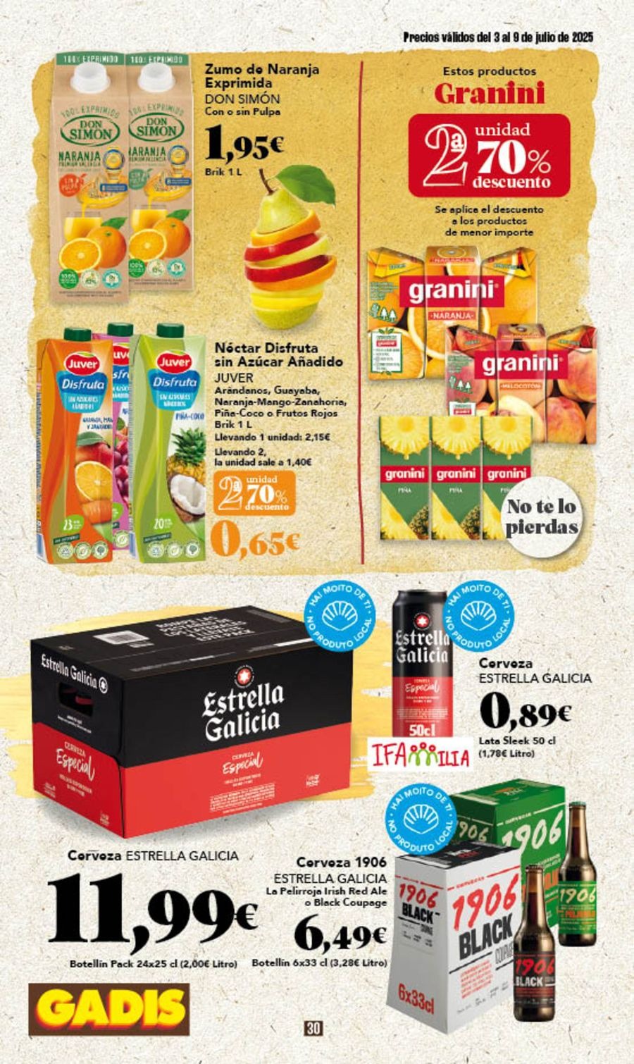 GADIS supermarket Spain Offers from 3 to 9 July 2025 New prices