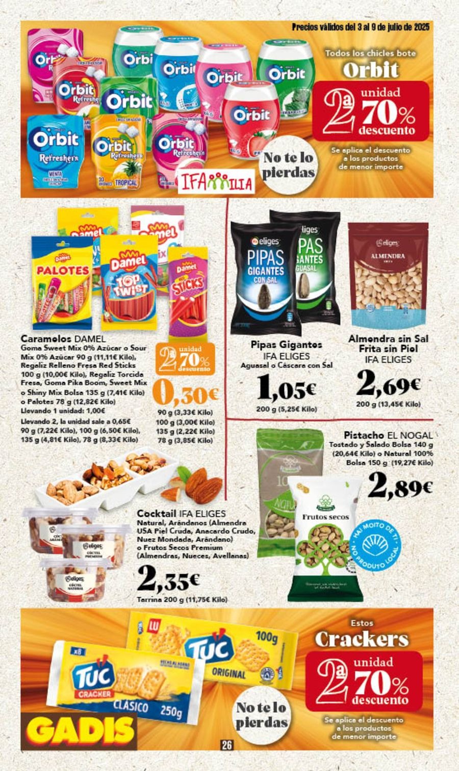 GADIS supermarket Spain Offers from 3 to 9 July 2025 New prices