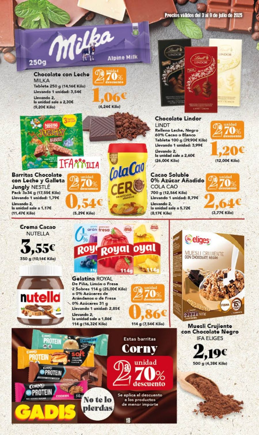 GADIS supermarket Spain Offers from 3 to 9 July 2025 New prices