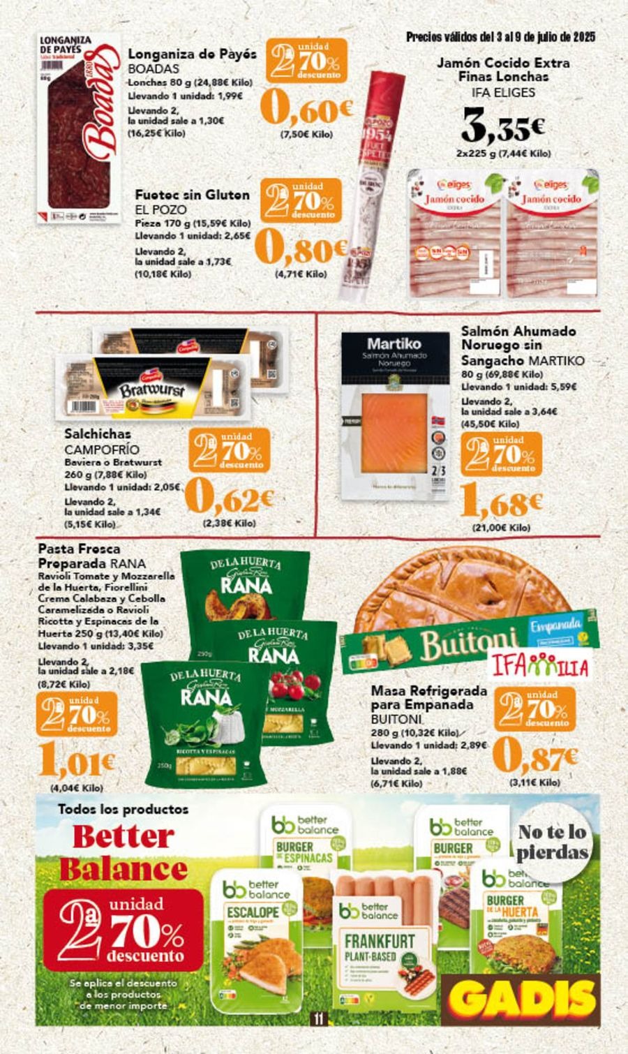 GADIS supermarket Spain Offers from 3 to 9 July 2025 New prices