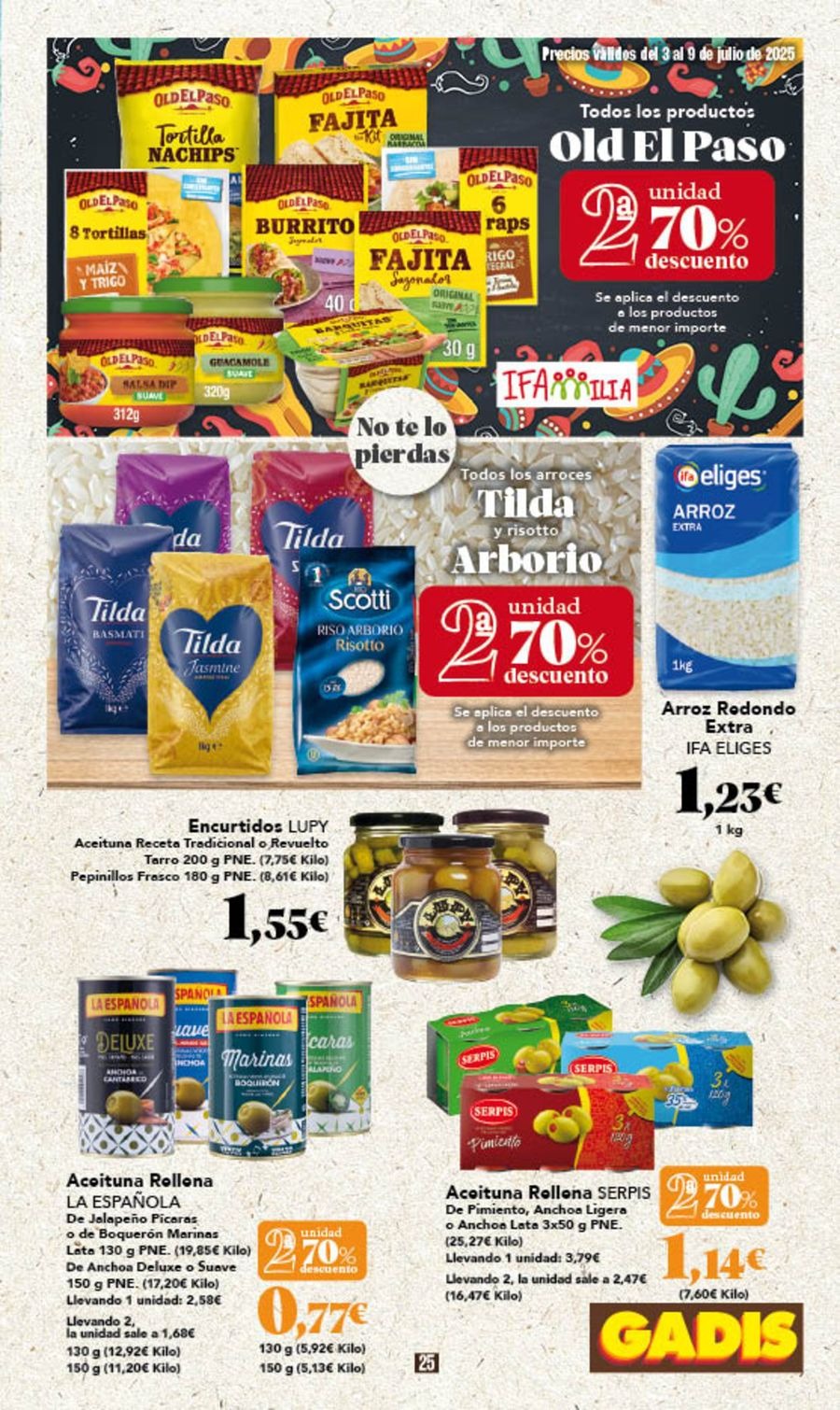GADIS supermarket Spain Offers from 3 to 9 July 2025 New prices