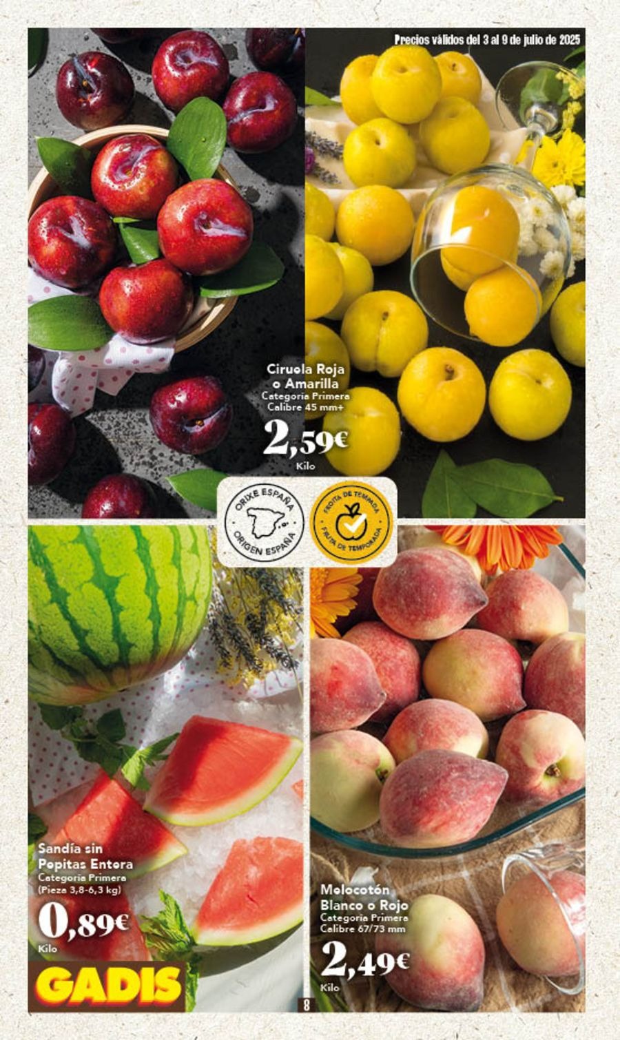 GADIS supermarket Spain Offers from 3 to 9 July 2025 New prices