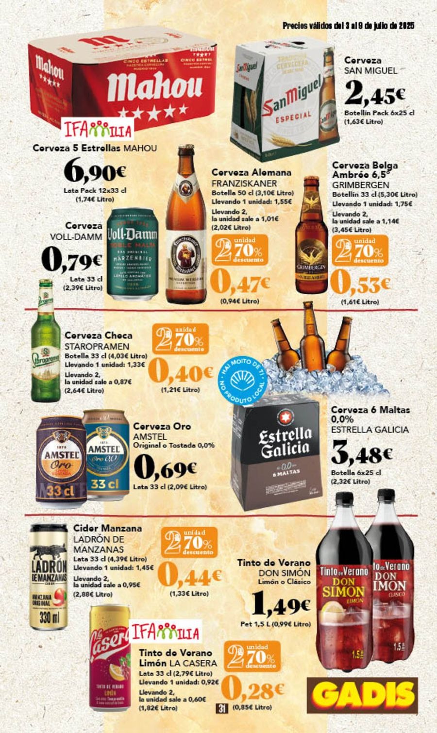 GADIS supermarket Spain Offers from 3 to 9 July 2025 New prices