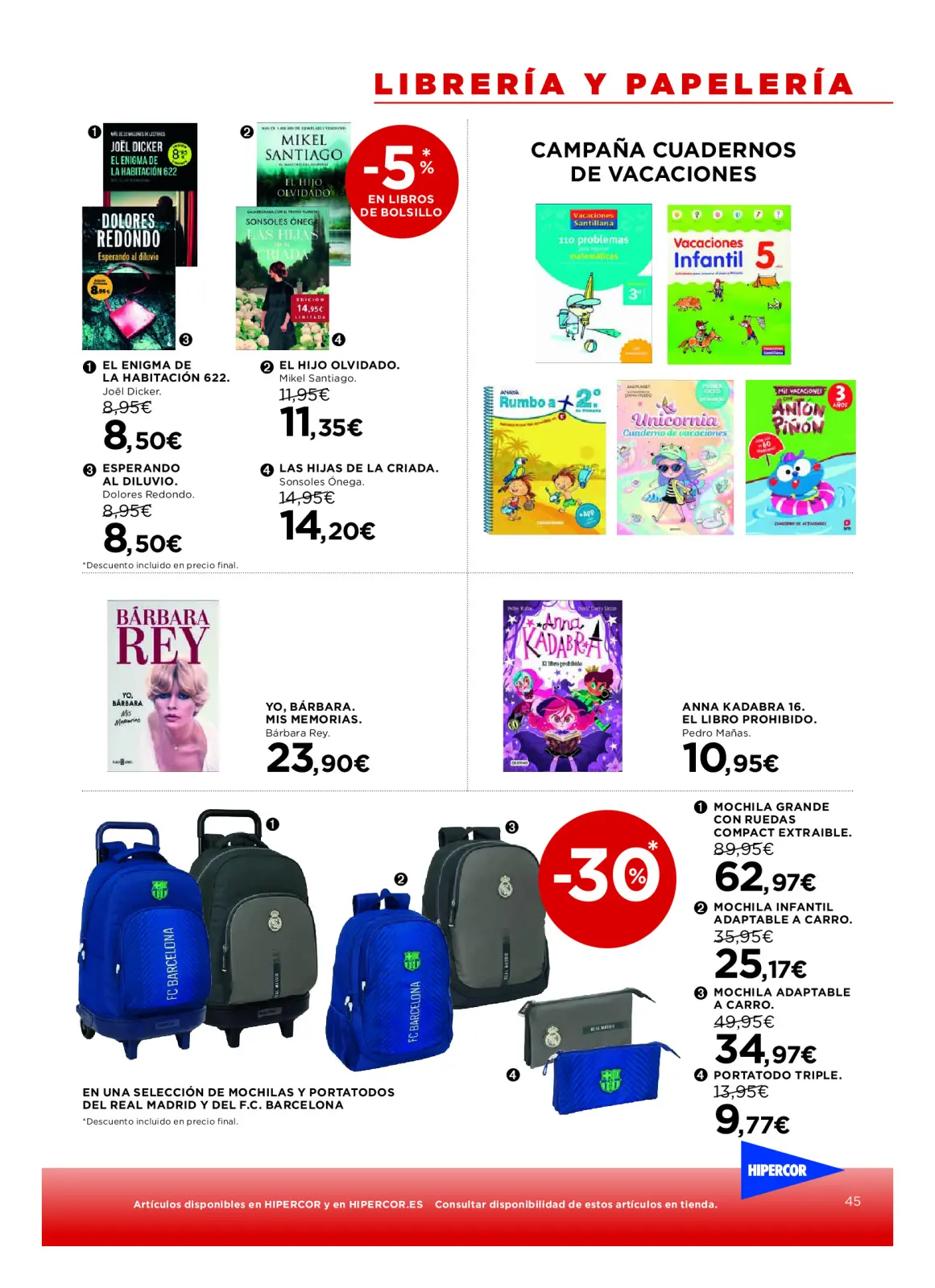 Page 50 dans Nos meilleurs prix chez Hipercor Espagne