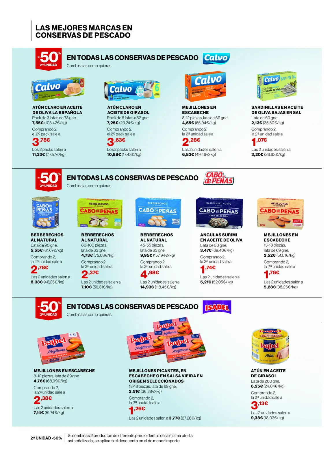 Page 4 dans Offres de conserves de poisson chez Hipercor Espagne