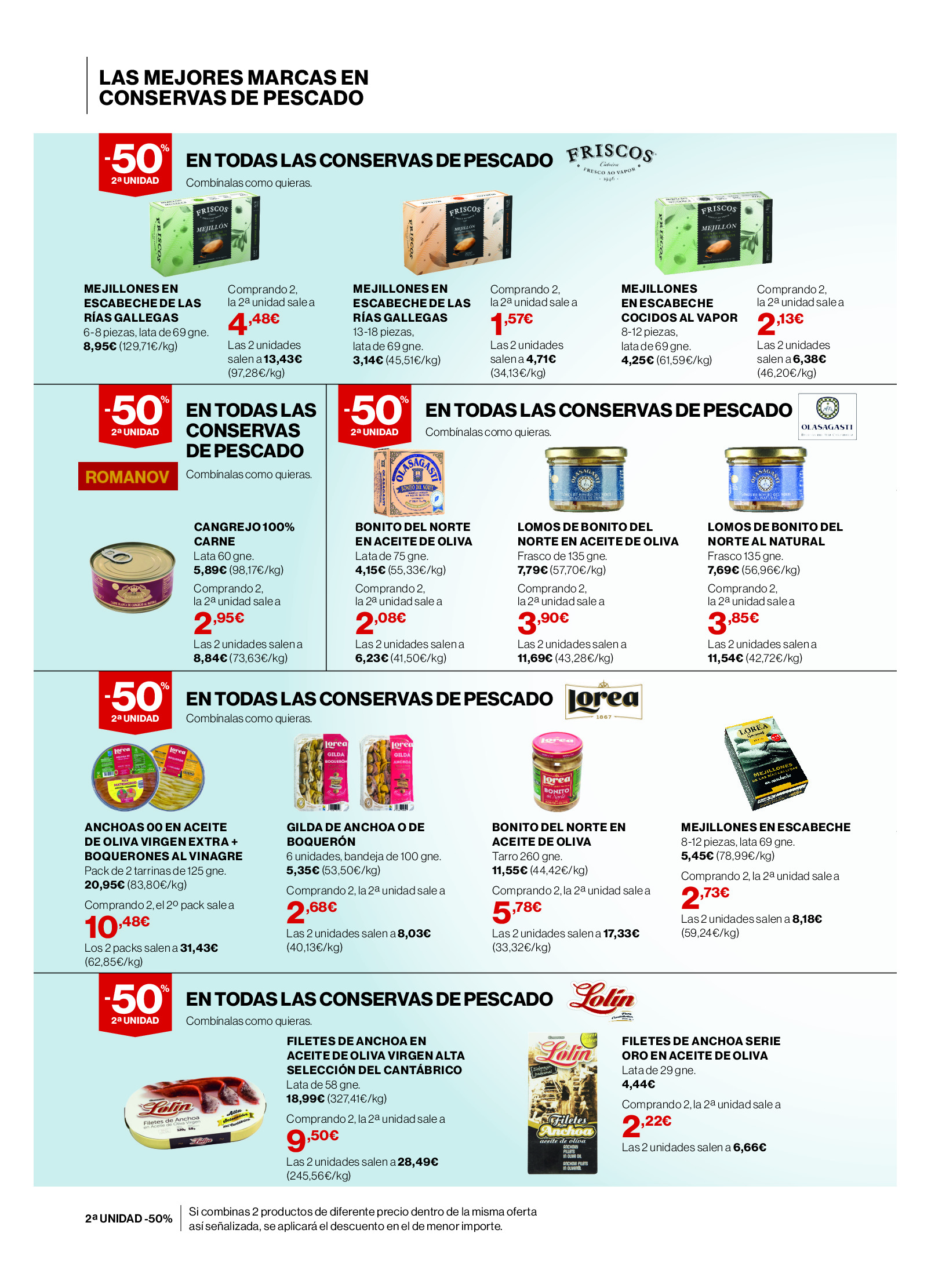 Ofertas de Hipercor España de 3 a 16 julio 2025 Conserves de Peix ofertas