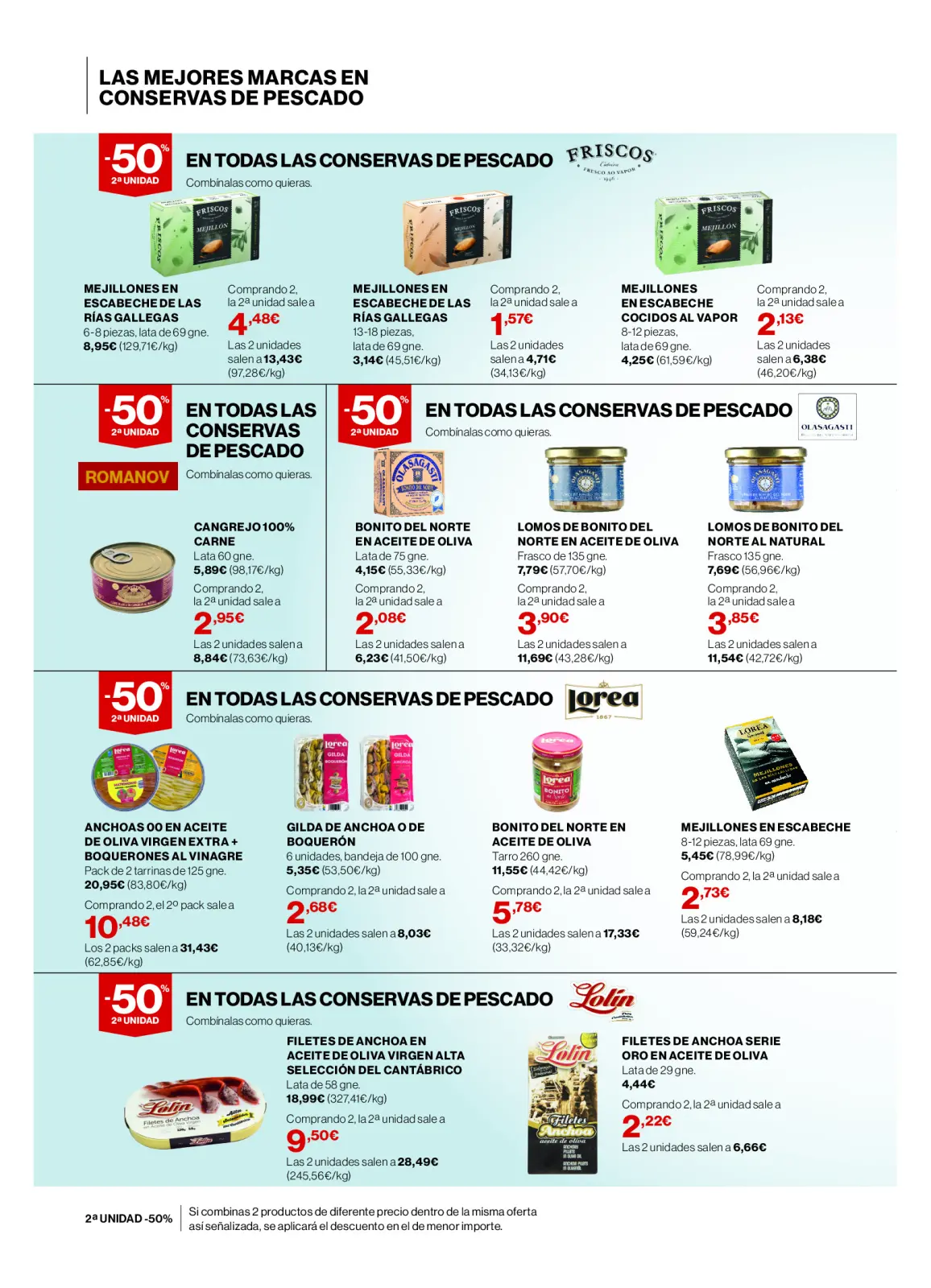 Page 6 dans Offres de conserves de poisson chez Hipercor Espagne