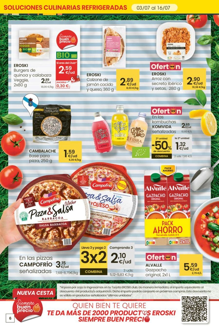 Ofertas de Eroski España de 3 a 15 julio 2025 ¡Ofertones para conquistarte!