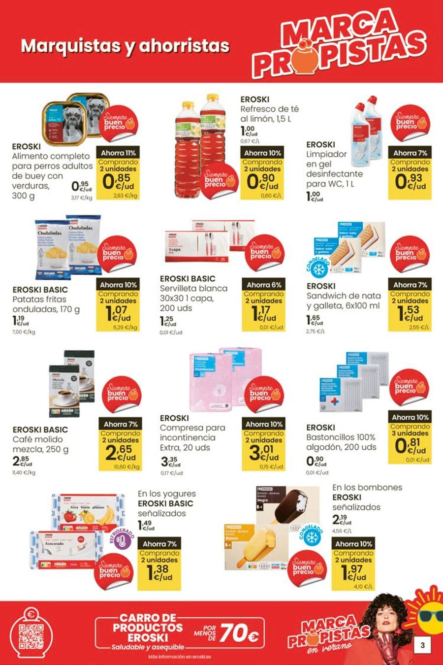 Ofertas de Eroski España de 3 a 15 julio 2025 ¡Ofertones para conquistarte!
