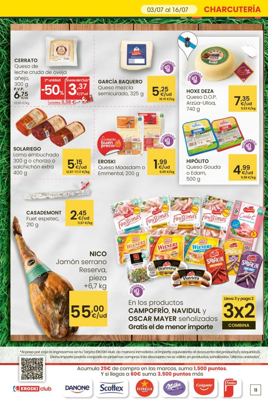 Ofertas de Eroski España de 3 a 15 julio 2025 ¡Ofertones para conquistarte!