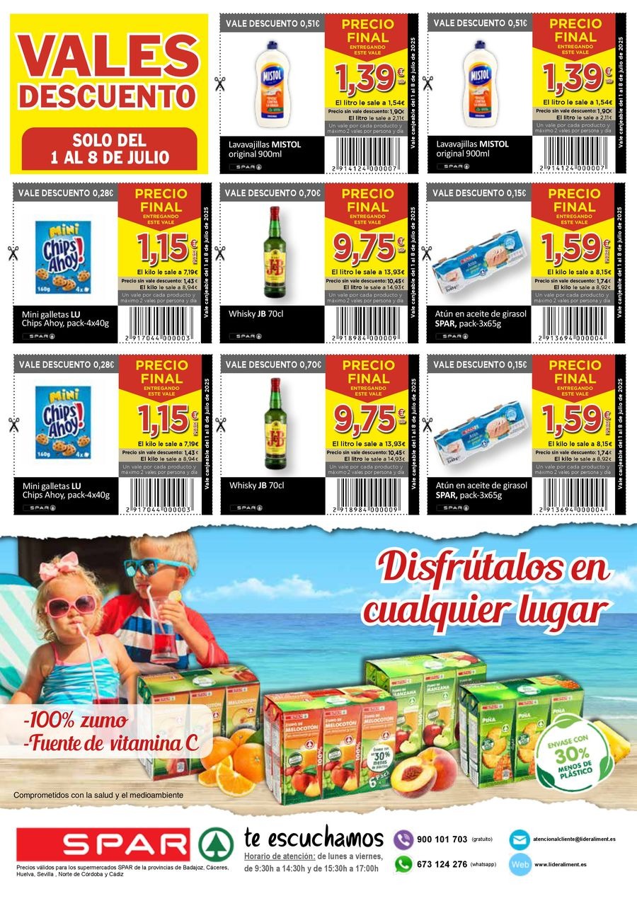 SPAR Spain Offers from 1 to 15 July 2025 New Deals