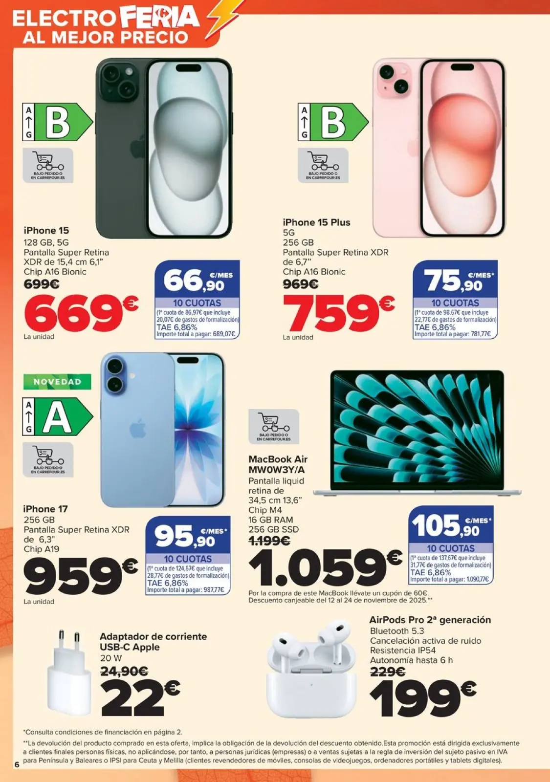 صفحة 6 ضمن عروض متنوعة على الإلكترونيات في كارفور إسبانيا