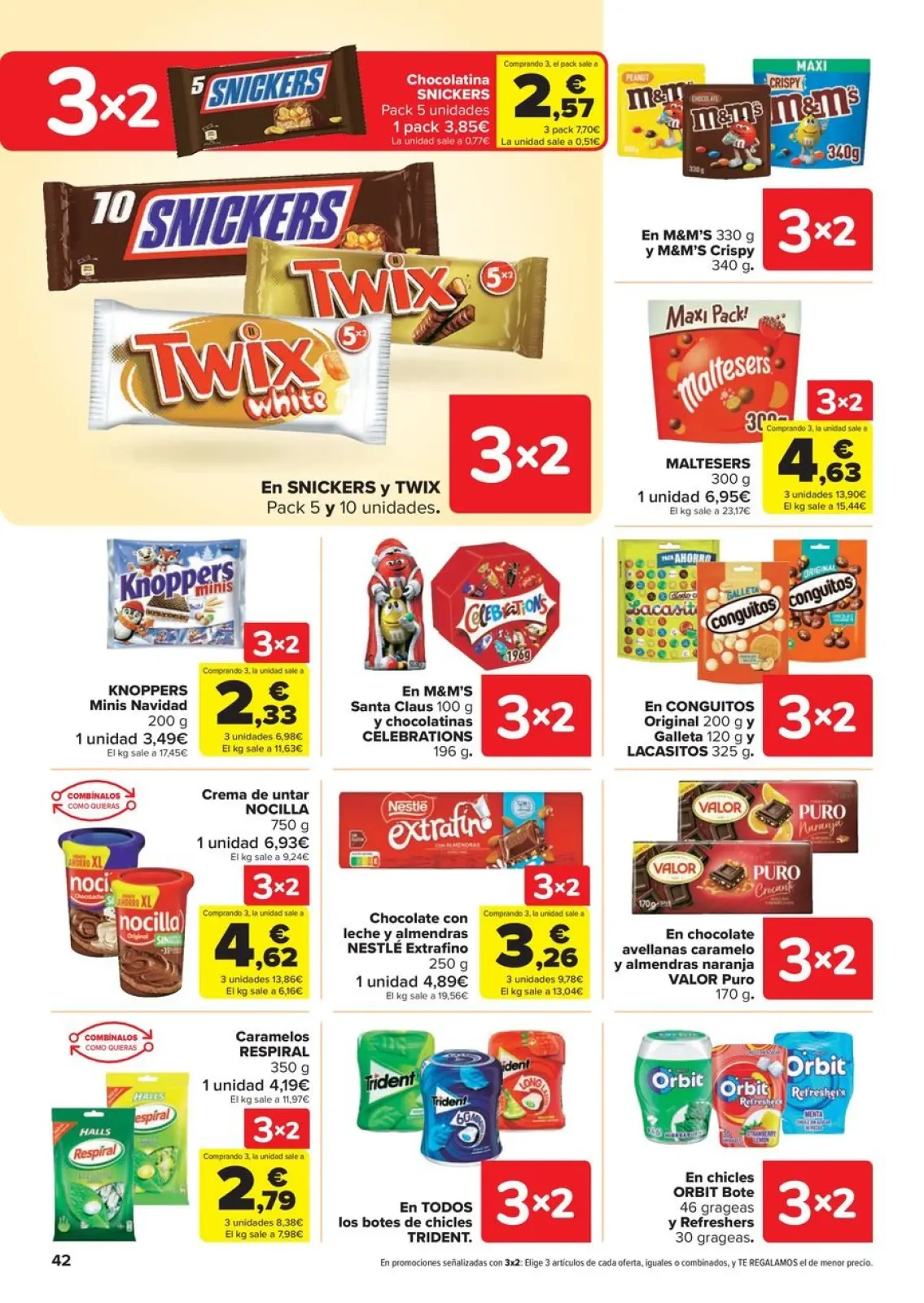 صفحة 42 ضمن خصم 50% على المرتجعات + عروض 3x2 في كارفور إسبانيا