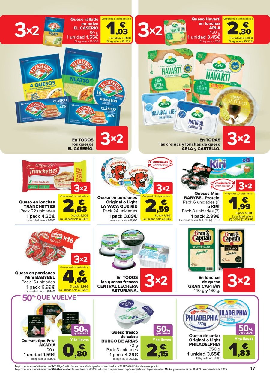 Carrefour Spain Offers from 28 October to 13 November 2025 50% OFF RETURNS + 3x2 Offers