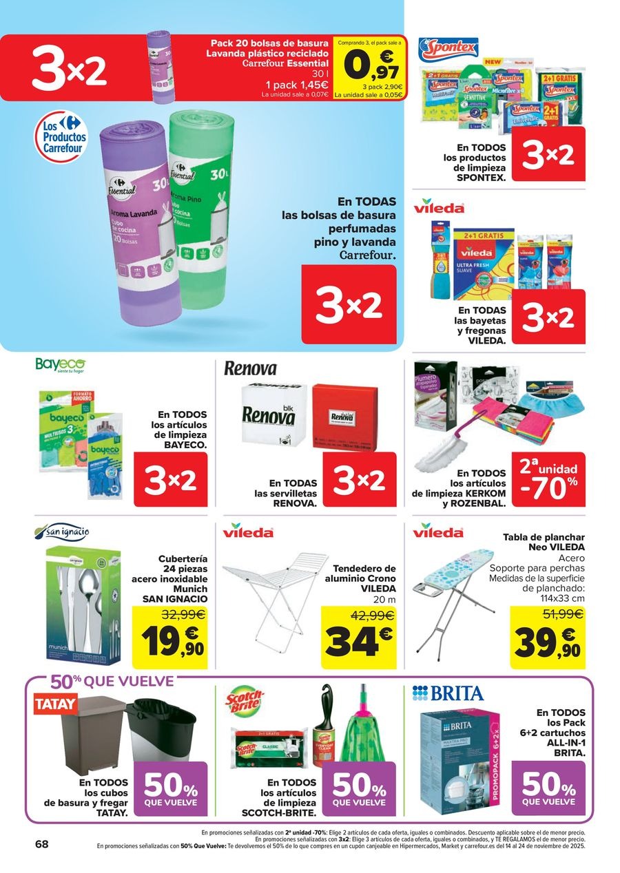 Carrefour Spain Offers from 28 October to 13 November 2025 50% OFF RETURNS + 3x2 Offers