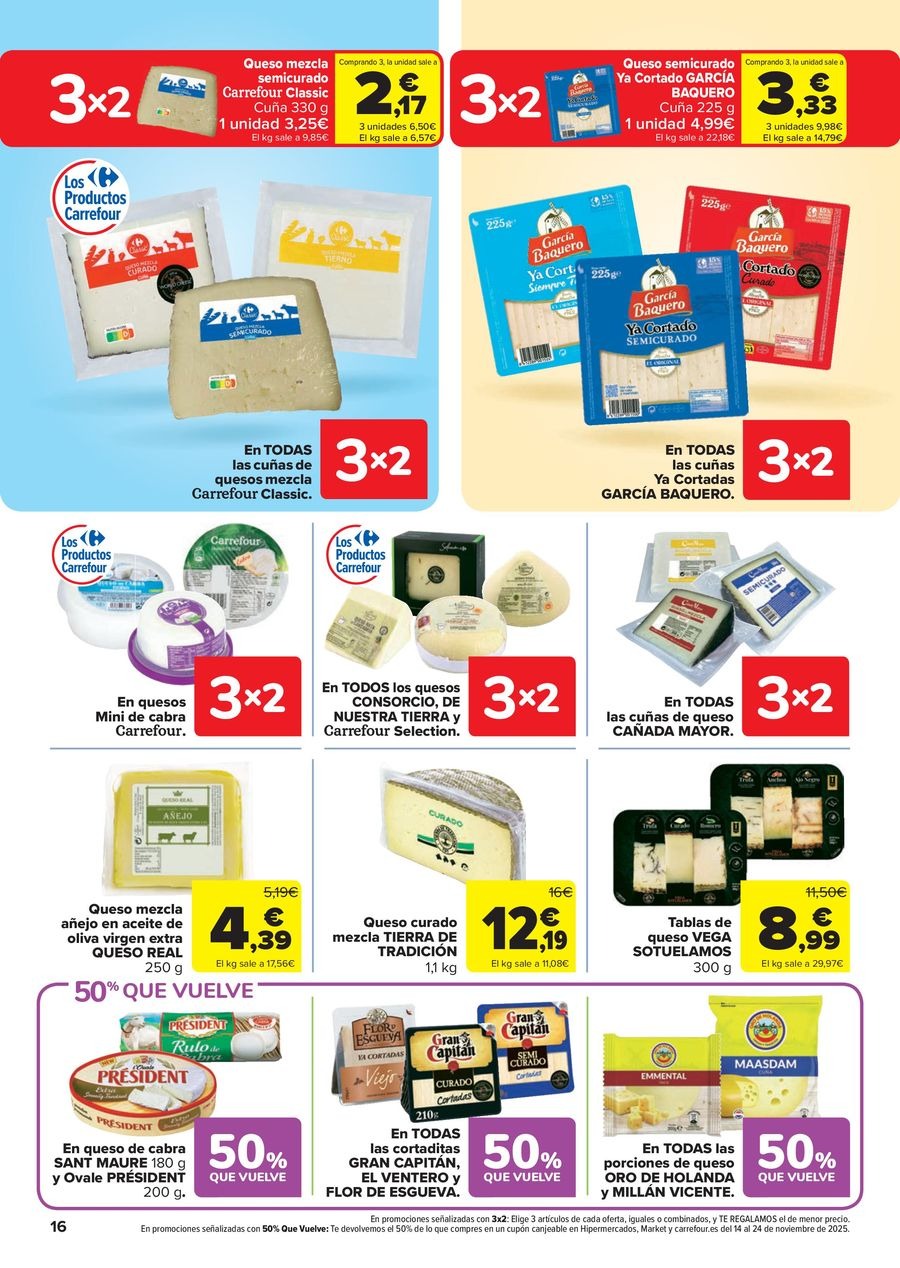 Carrefour Spain Offers from 28 October to 13 November 2025 50% OFF RETURNS + 3x2 Offers