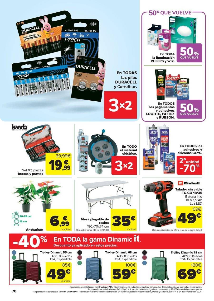 Carrefour Spain Offers from 28 October to 13 November 2025 50% OFF RETURNS + 3x2 Offers