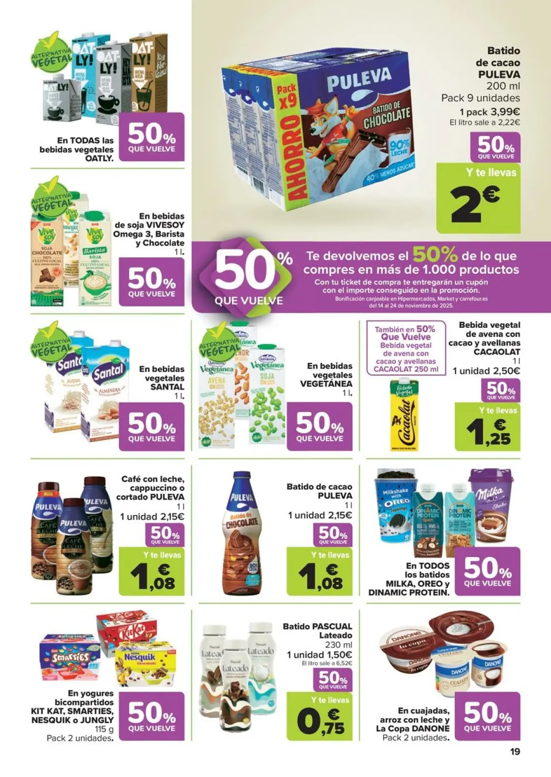 صفحة 19 ضمن خصم 50% على المرتجعات + عروض 3x2 في كارفور إسبانيا