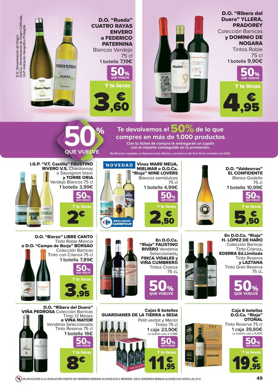 Carrefour Spain Offers from 28 October to 13 November 2025 50% OFF RETURNS + 3x2 Offers
