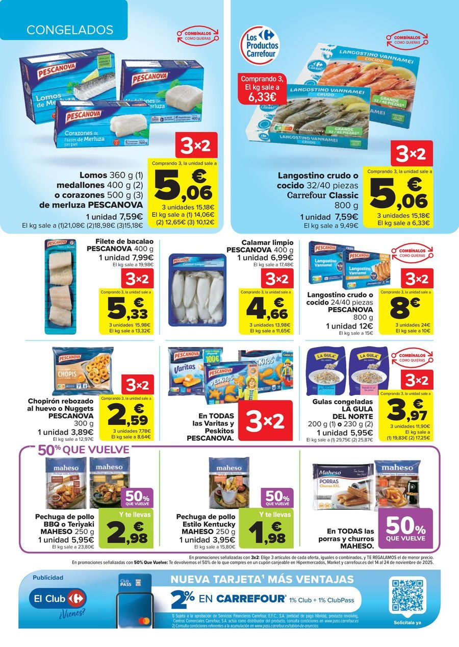 Carrefour Spain Offers from 28 October to 13 November 2025 50% OFF RETURNS + 3x2 Offers