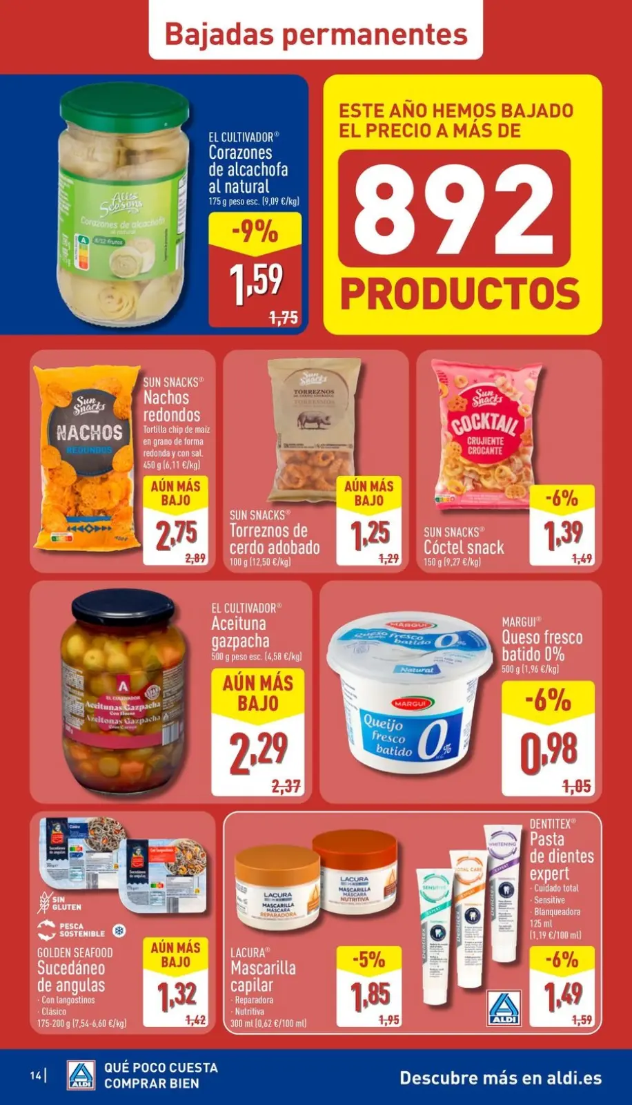 Page 14 dans Combien il coûte peu d'acheter bien chez ALDI Espagne