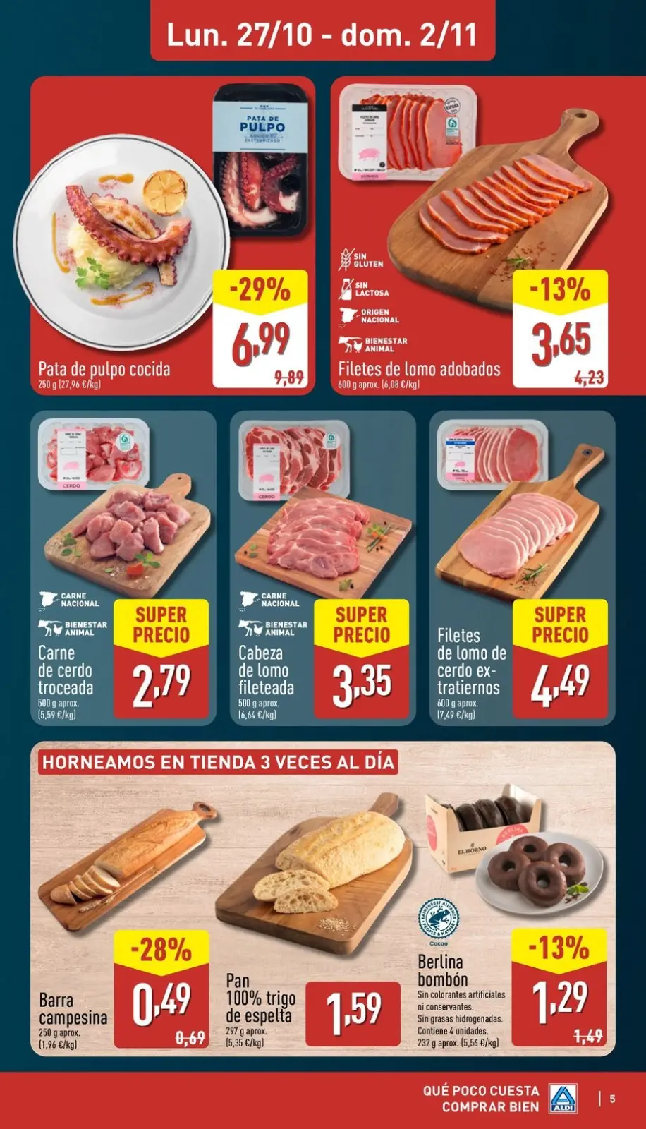 Page 5 dans Combien il coûte peu d'acheter bien chez ALDI Espagne