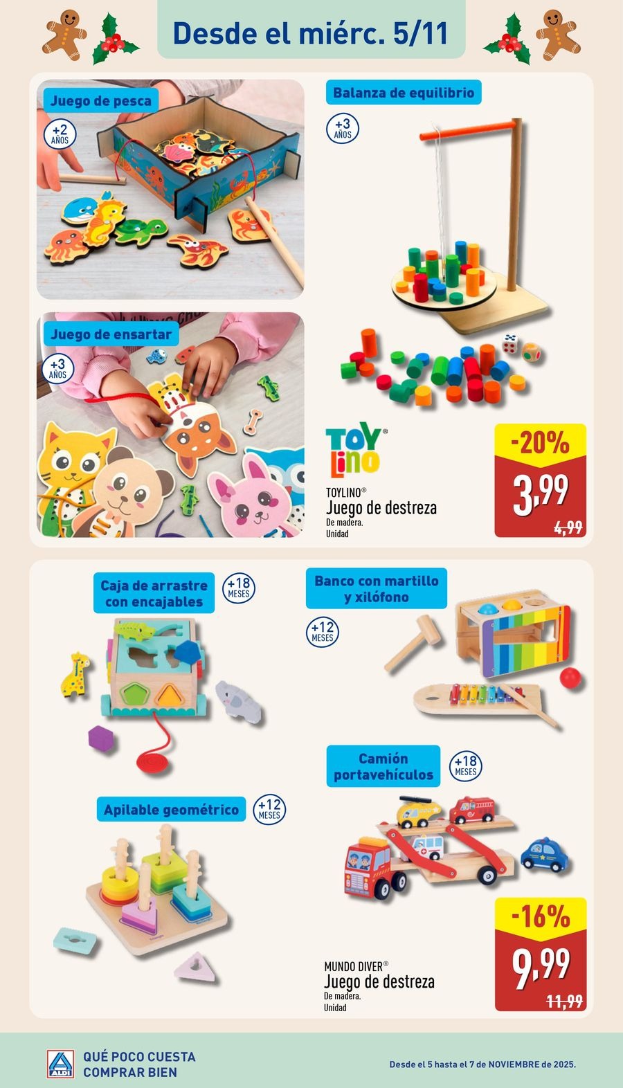 Offres ALDI Espagne de 5 novembre à 5 décembre 2025 Brochure d'offres spéciales sur les jouets