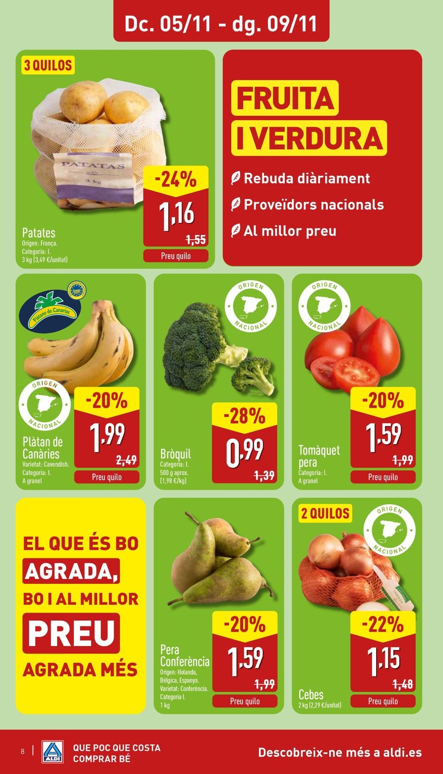 Ofertas de ALDI España de 5 a 9 noviembre 2025 Folleto de ofertas OBRIM