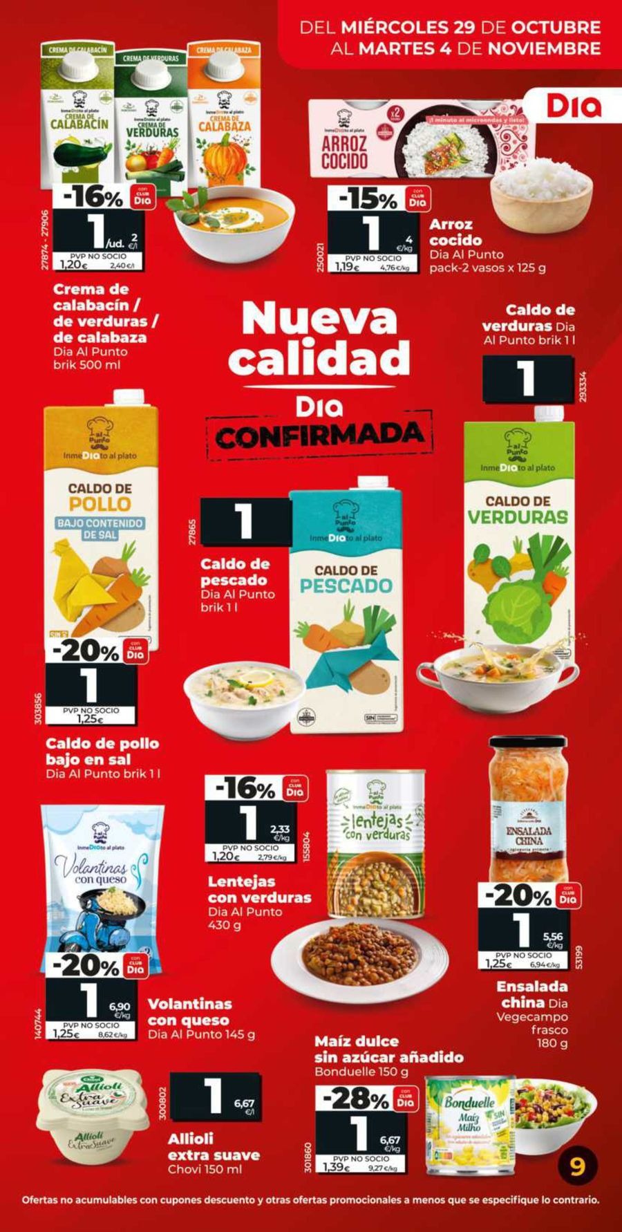 Ofertas de Dia España de 29 octubre a 4 noviembre 2025 Folleto de ofertas Más de 100 productos