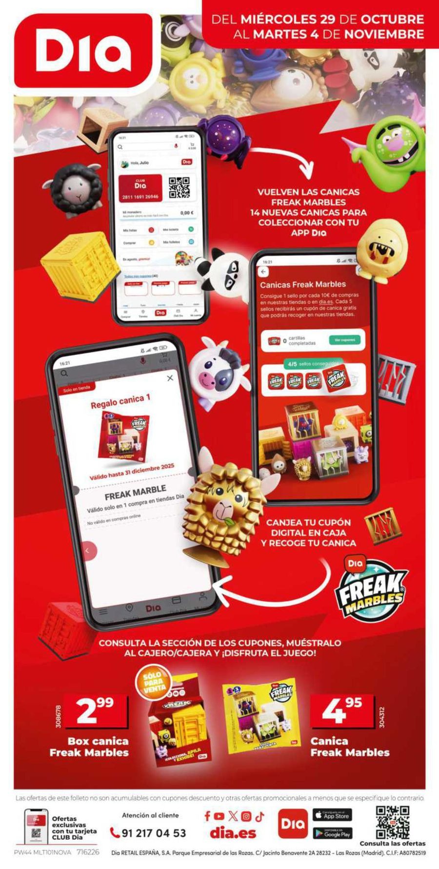 Ofertas de Dia España de 29 octubre a 4 noviembre 2025 Folleto de ofertas Más de 100 productos