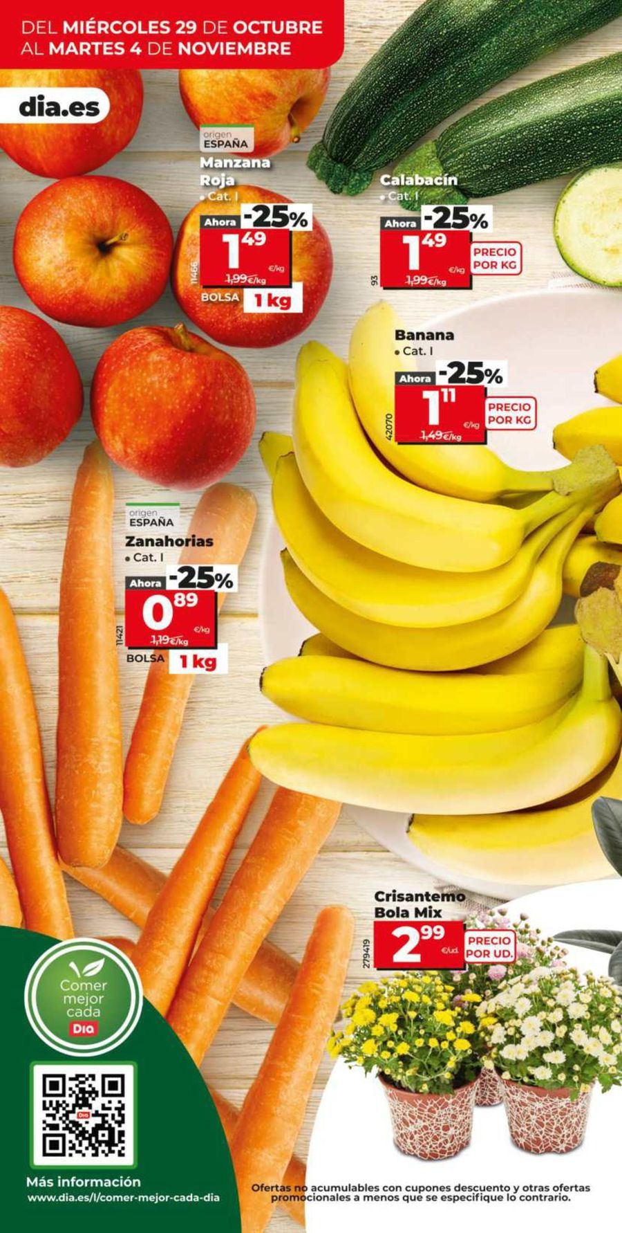 Ofertas de Dia España de 29 octubre a 4 noviembre 2025 Folleto de ofertas Más de 100 productos