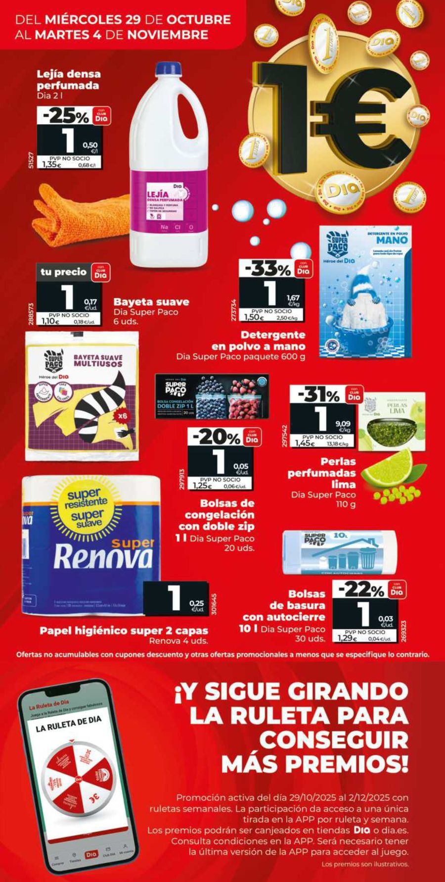 Ofertas de Dia España de 29 octubre a 4 noviembre 2025 Ahorro a lo grande